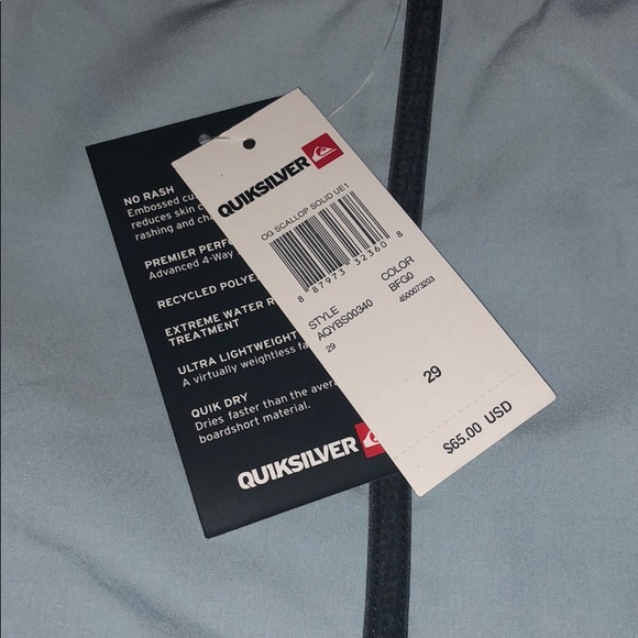 🆕 Quiksilver OG Scallop Solid Boardshorts - Picture 7 of 8